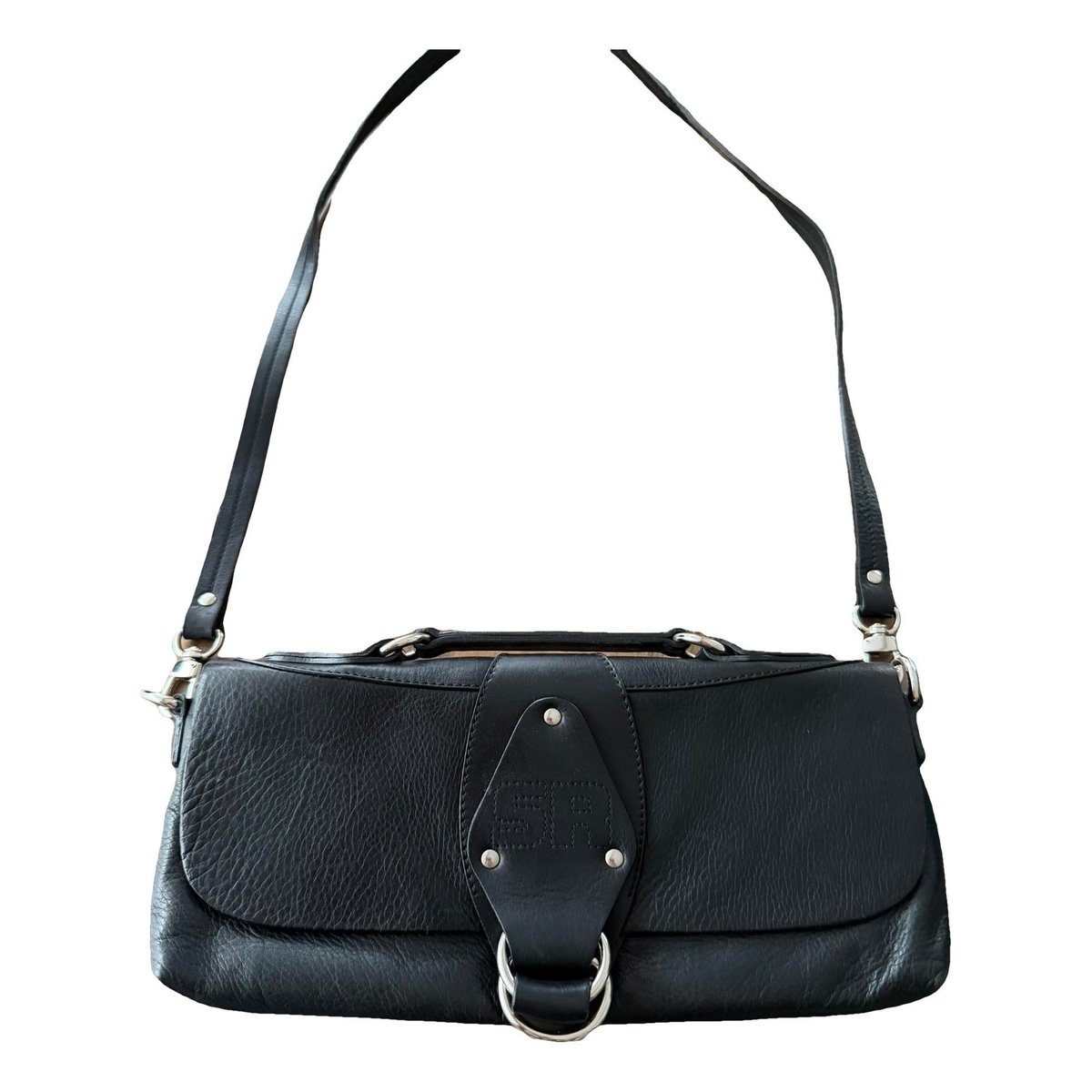 Leather clutch bag