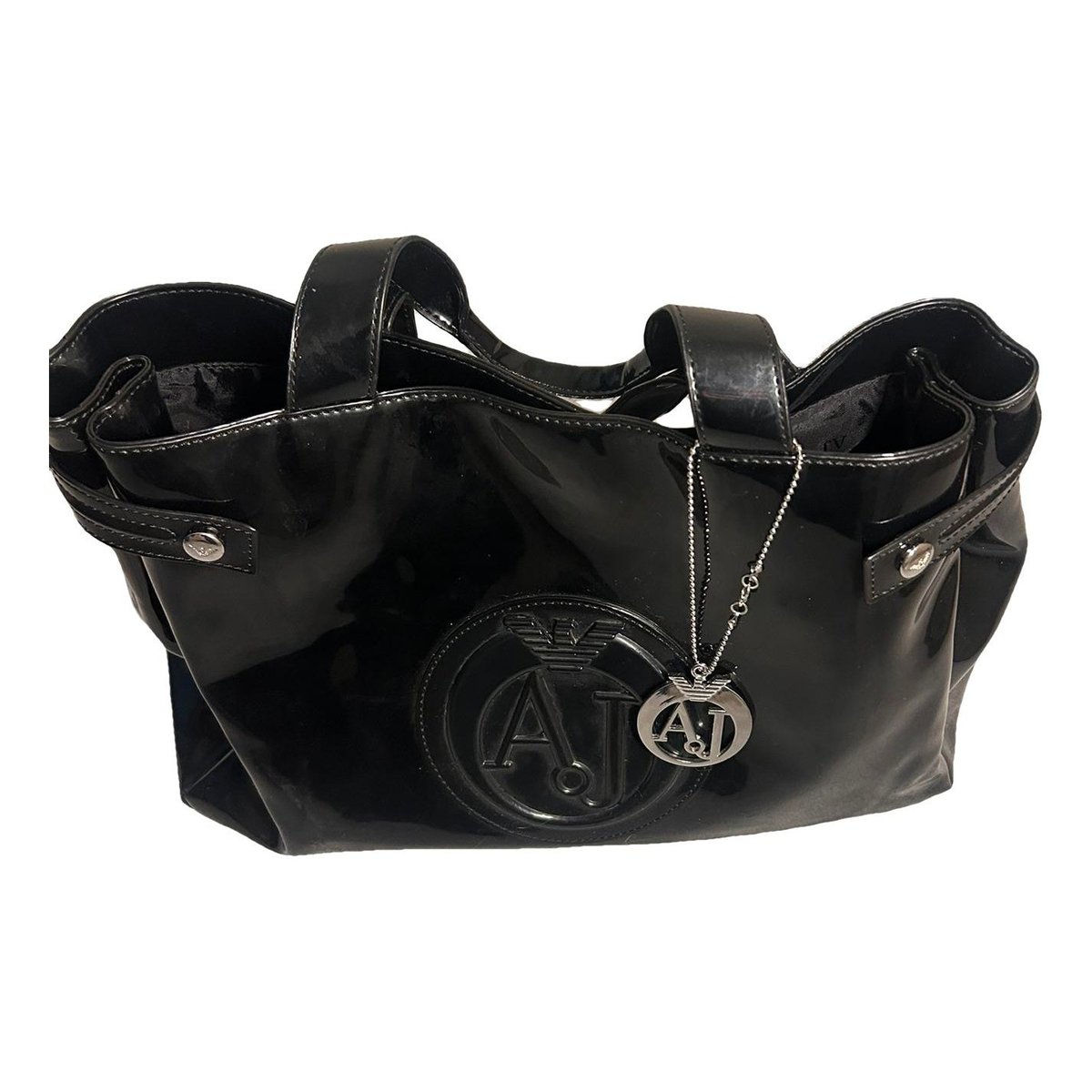 Patent leather handbag