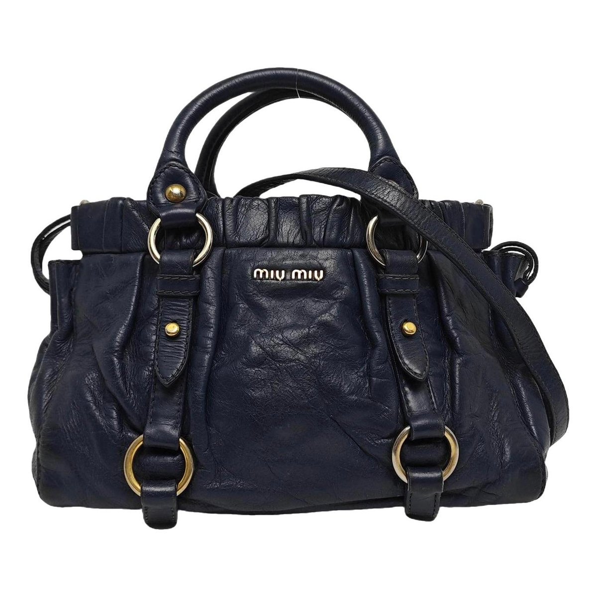 Miu Belle leather crossbody bag