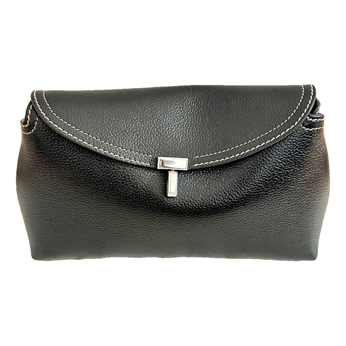 T-Lock leather clutch bag