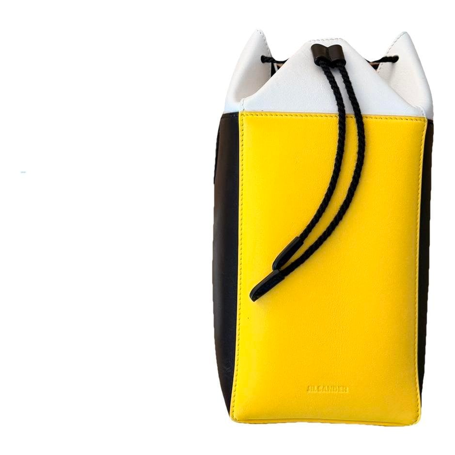 Leather clutch bag