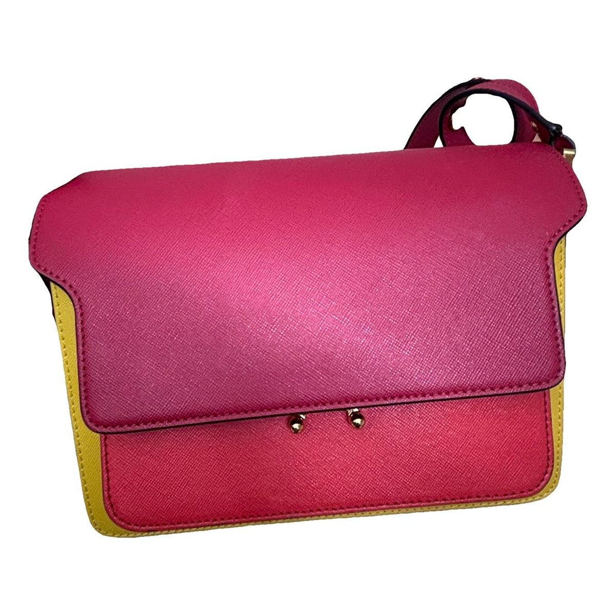 Trunk leather crossbody bag