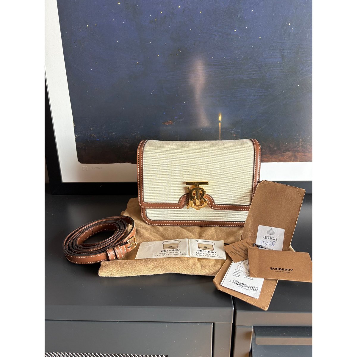 TB bag leather crossbody bag