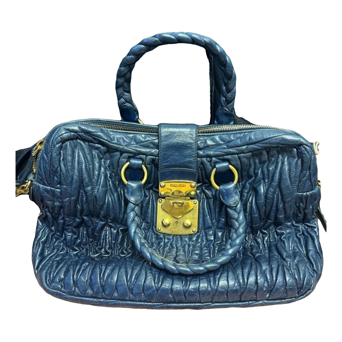 Matelassé leather handbag