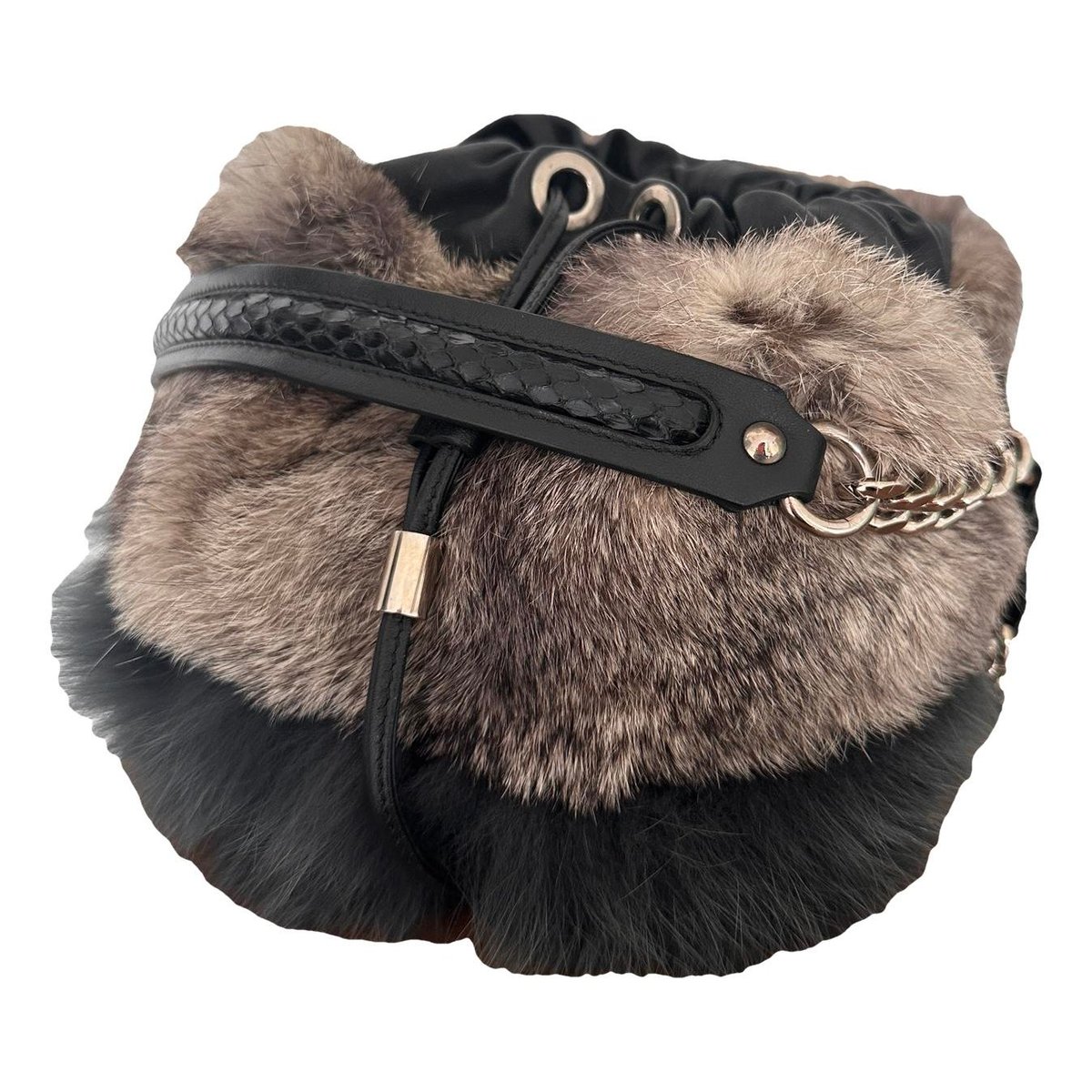 Bon faux fur handbag