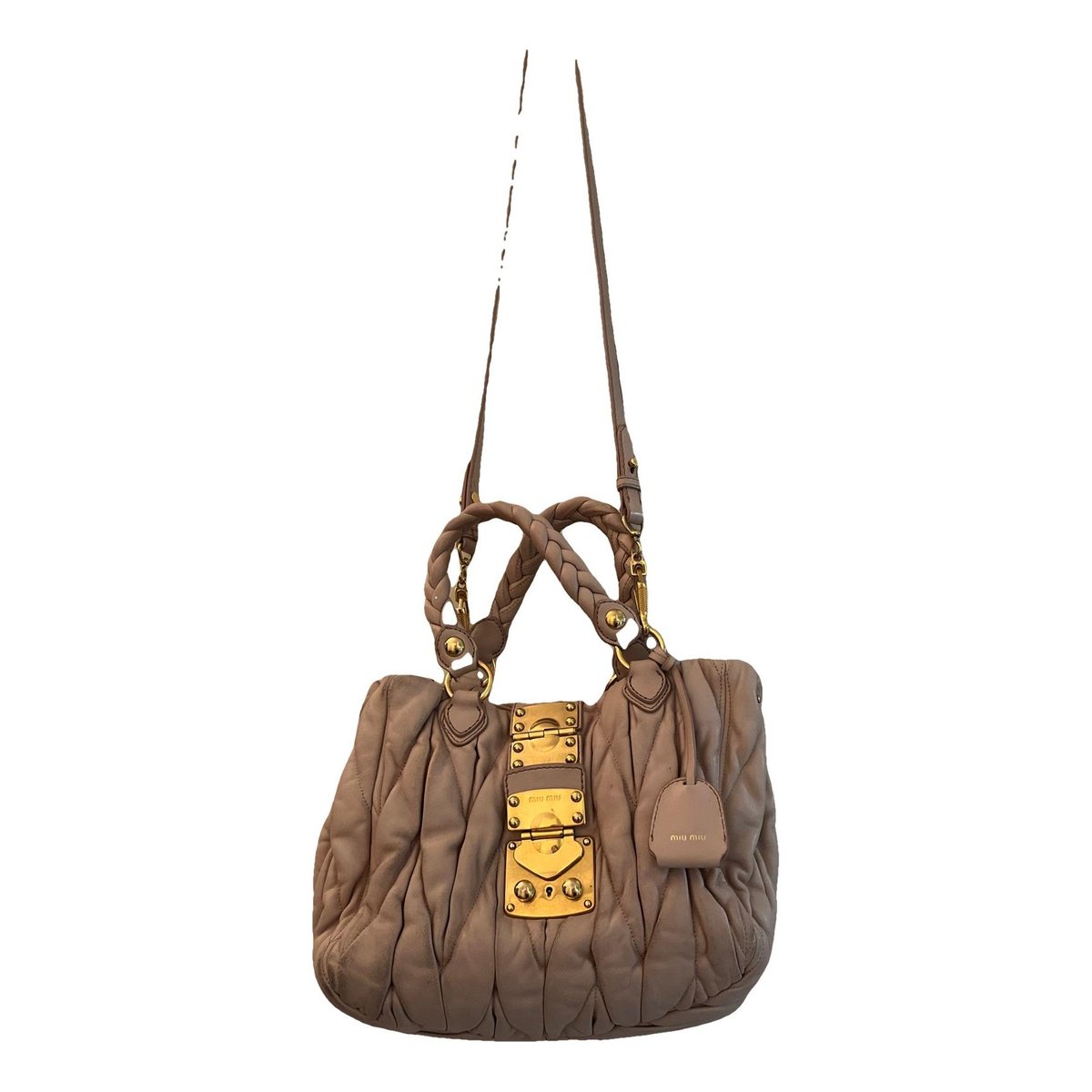 Matelassé vegan leather handbag