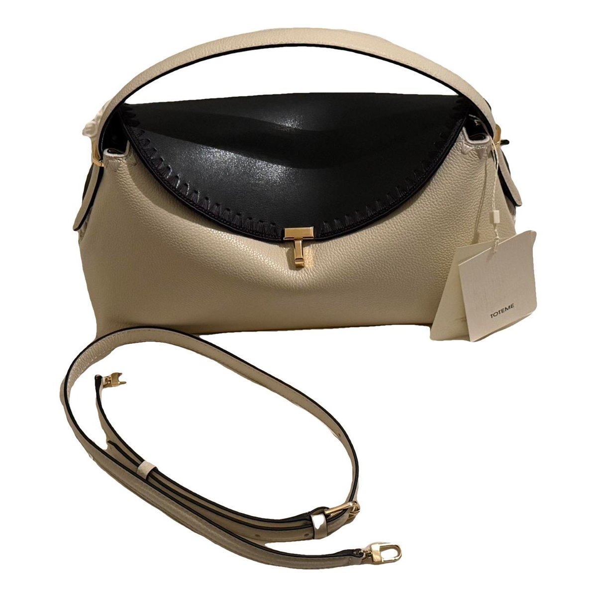 T-Lock leather clutch bag