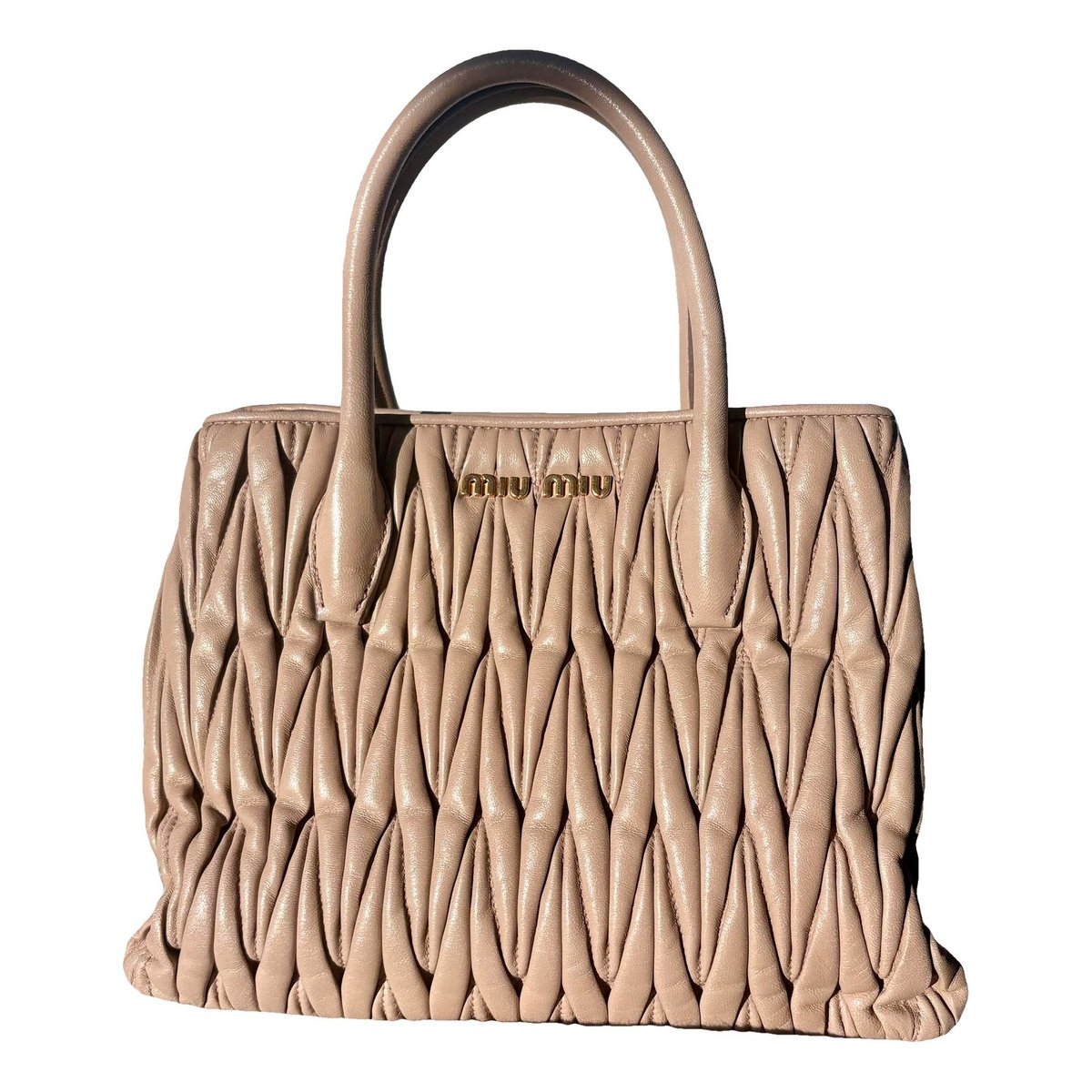 Matelassé leather handbag