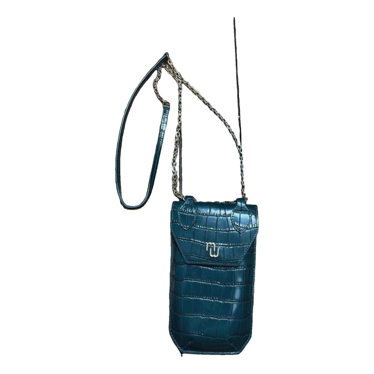 Leather clutch bag