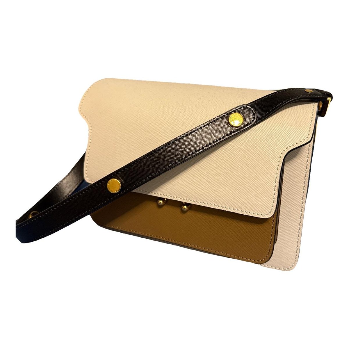 Trunk leather crossbody bag