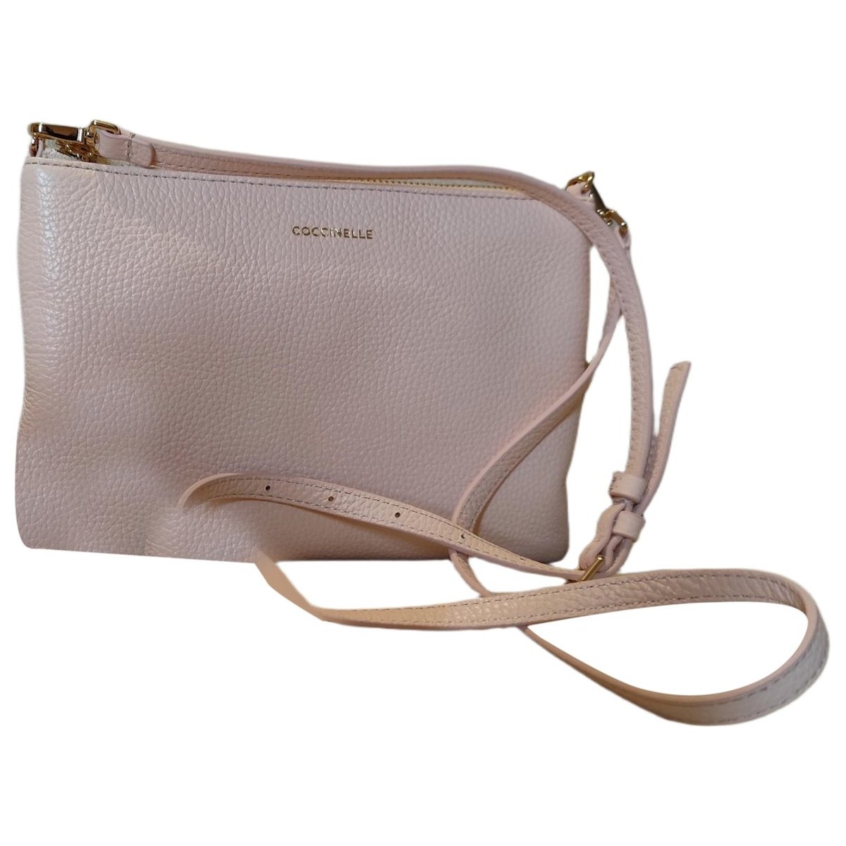 Leather clutch bag