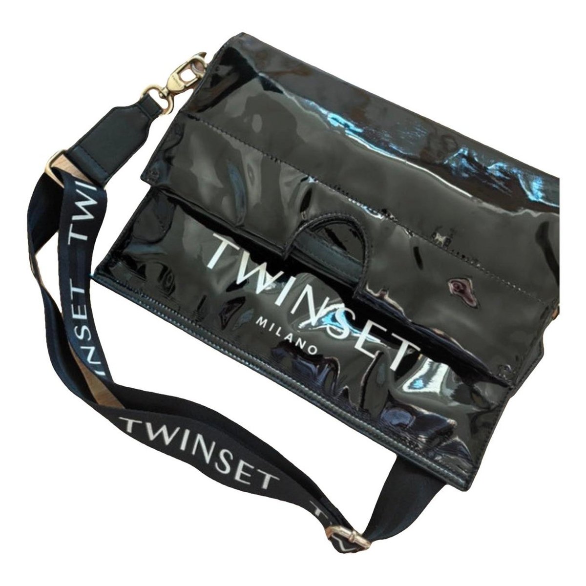 Patent leather handbag