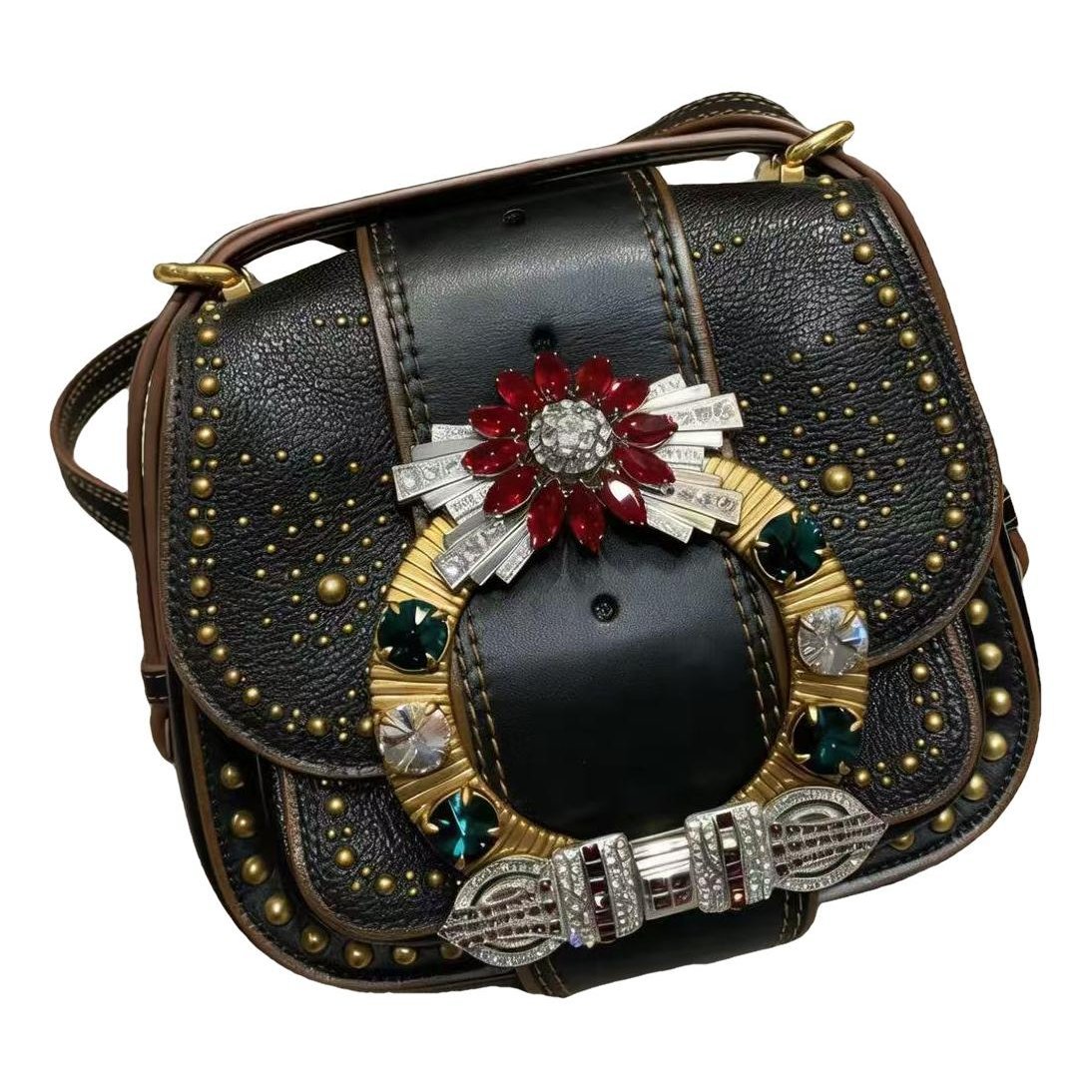 Dahlia Star leather crossbody bag