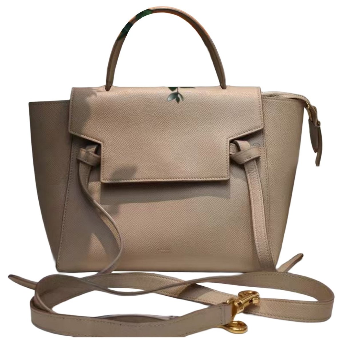 Belt leather handbag