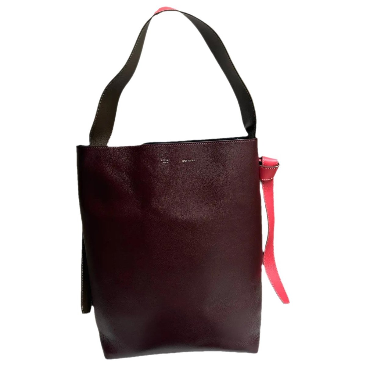 Twisted leather tote