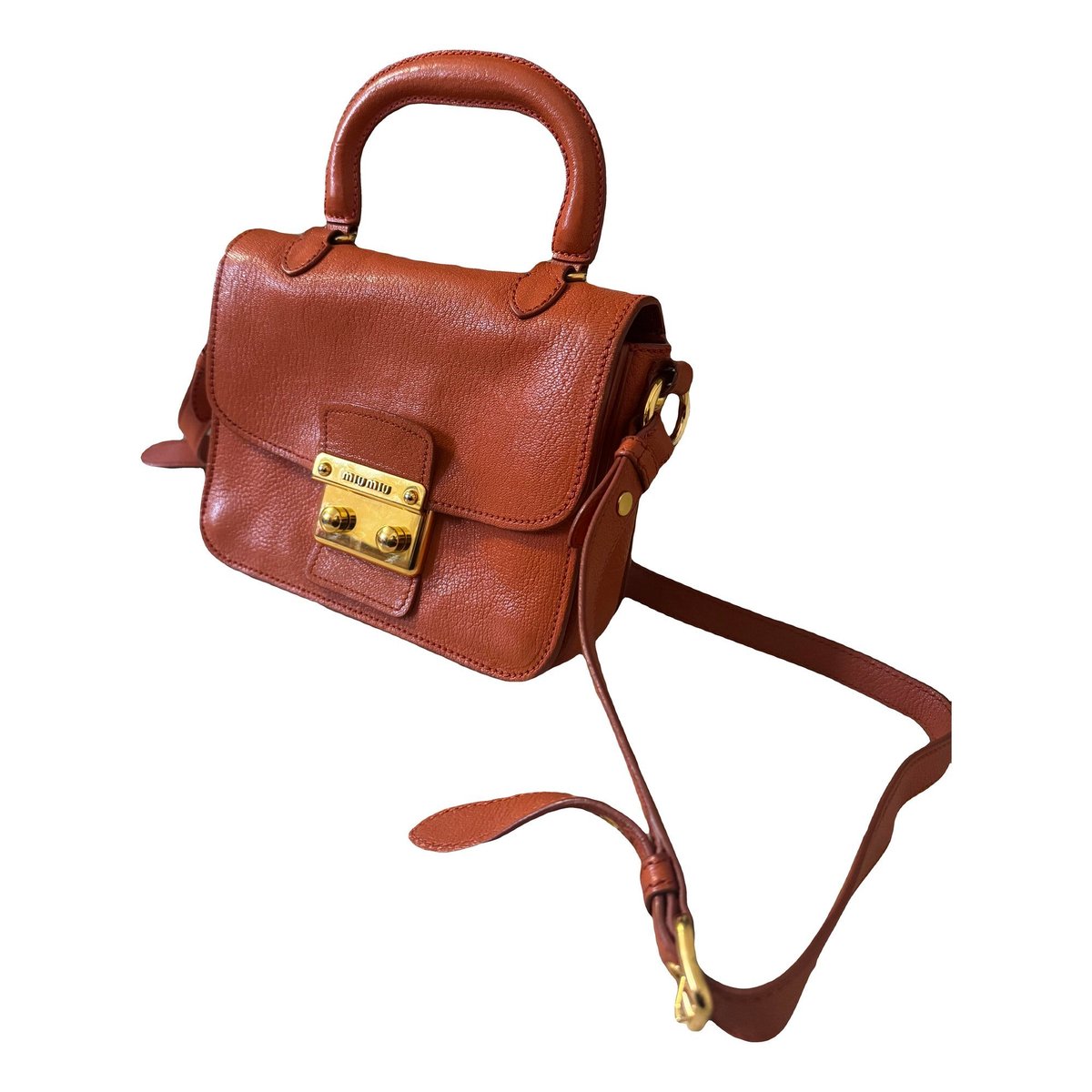 Madras leather handbag