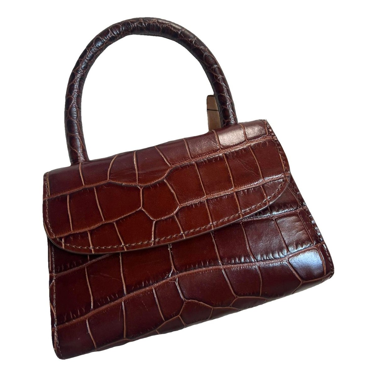 Mini leather clutch bag