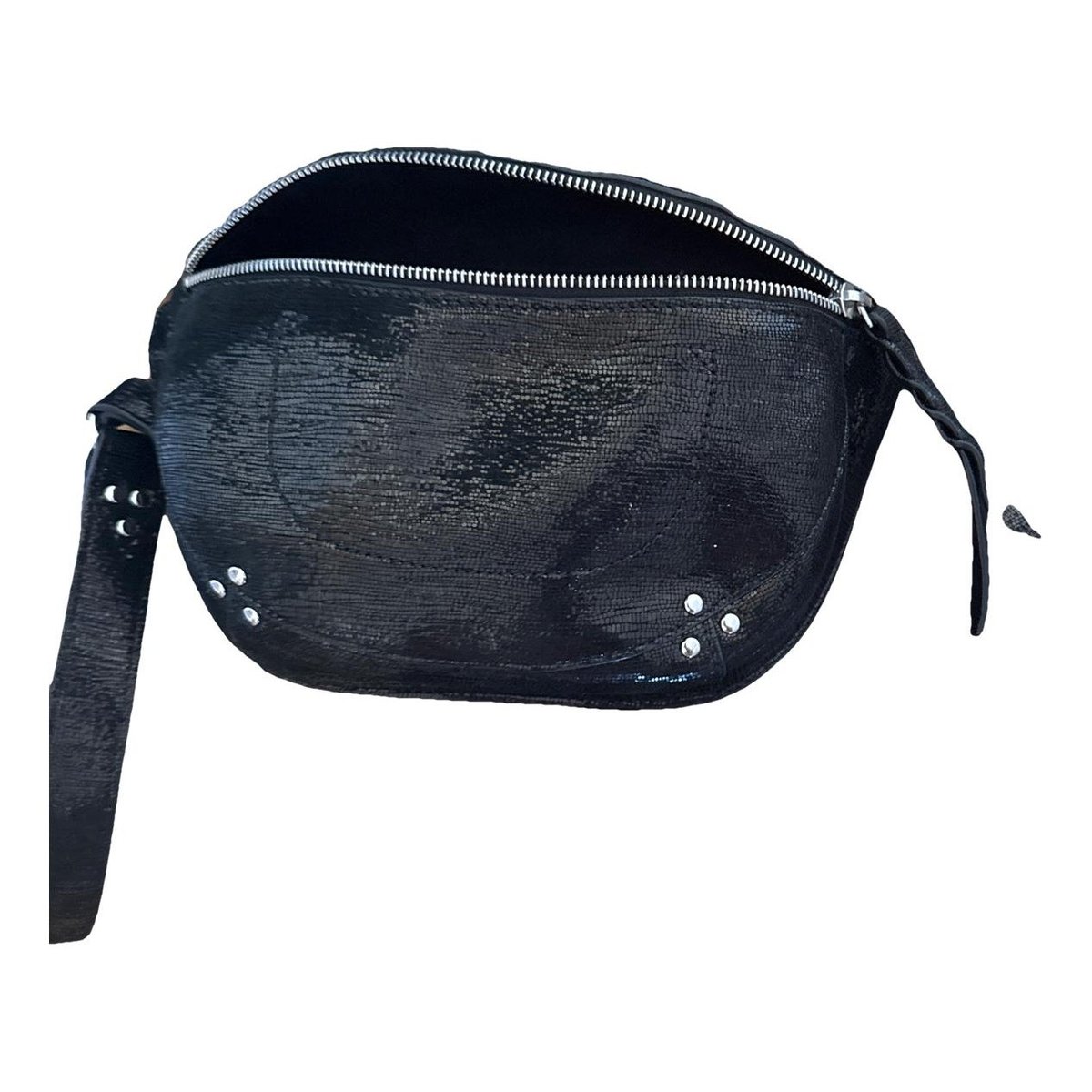 Leather clutch bag