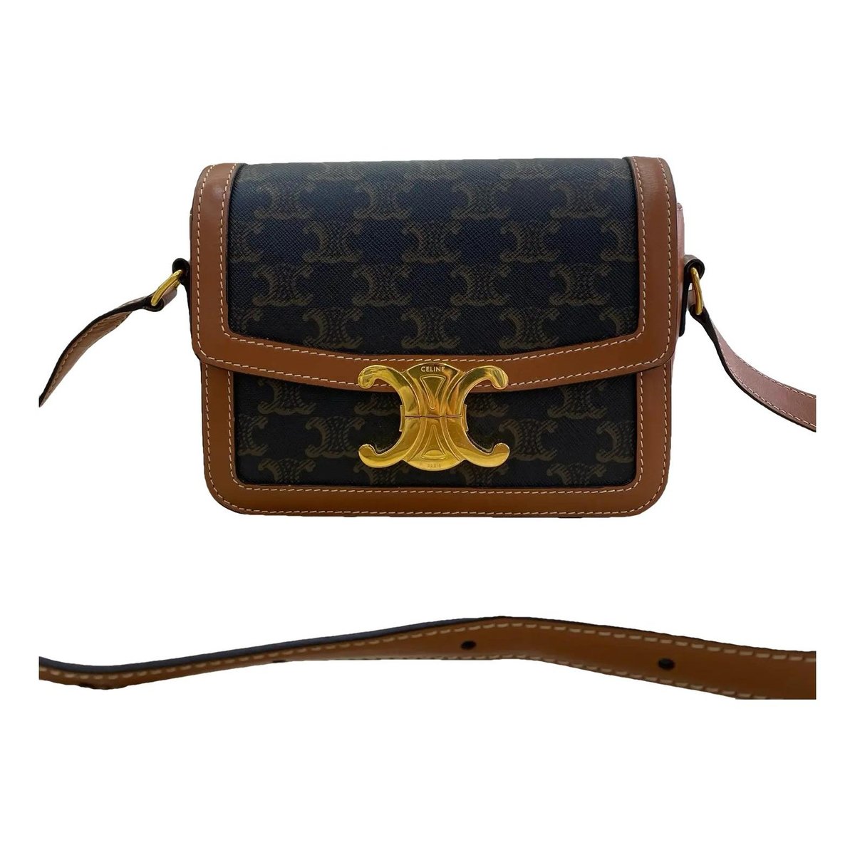 Triomphe leather handbag