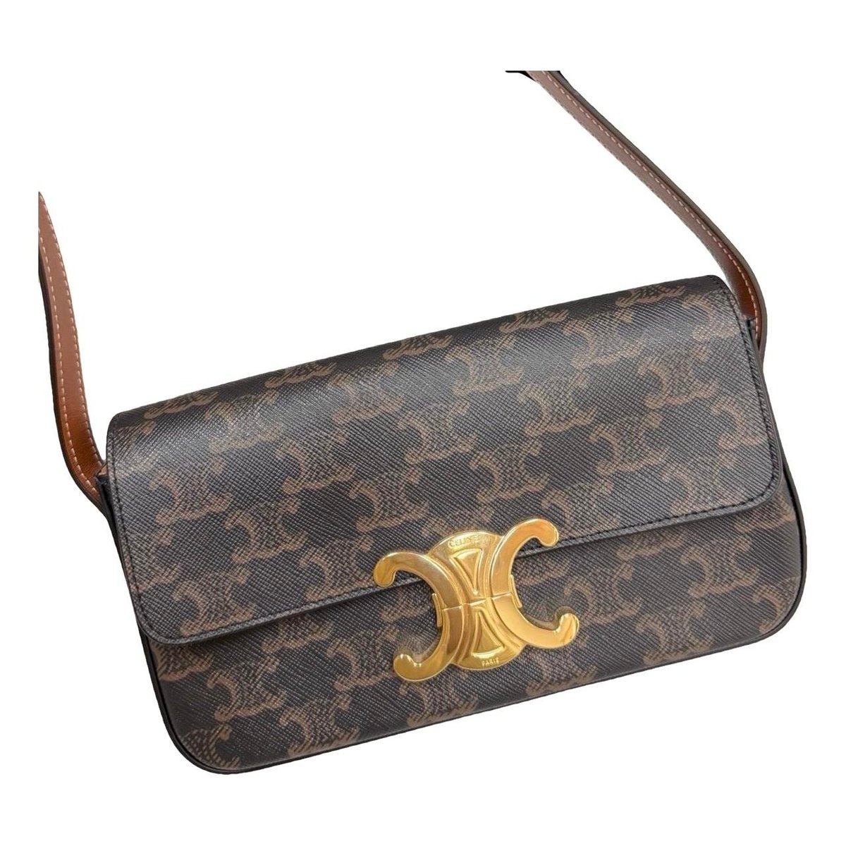 Triomphe Long vinyl handbag