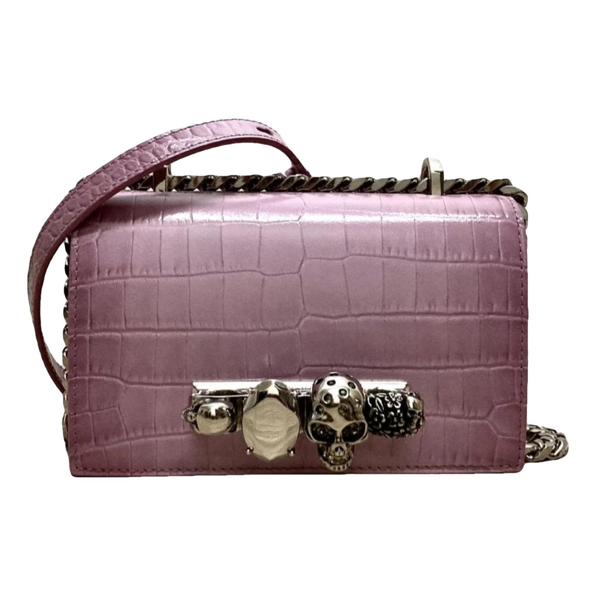 Knuckle leather handbag