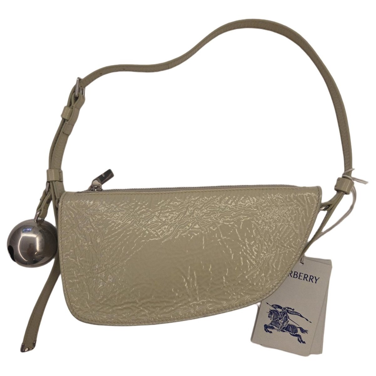 Shield leather handbag