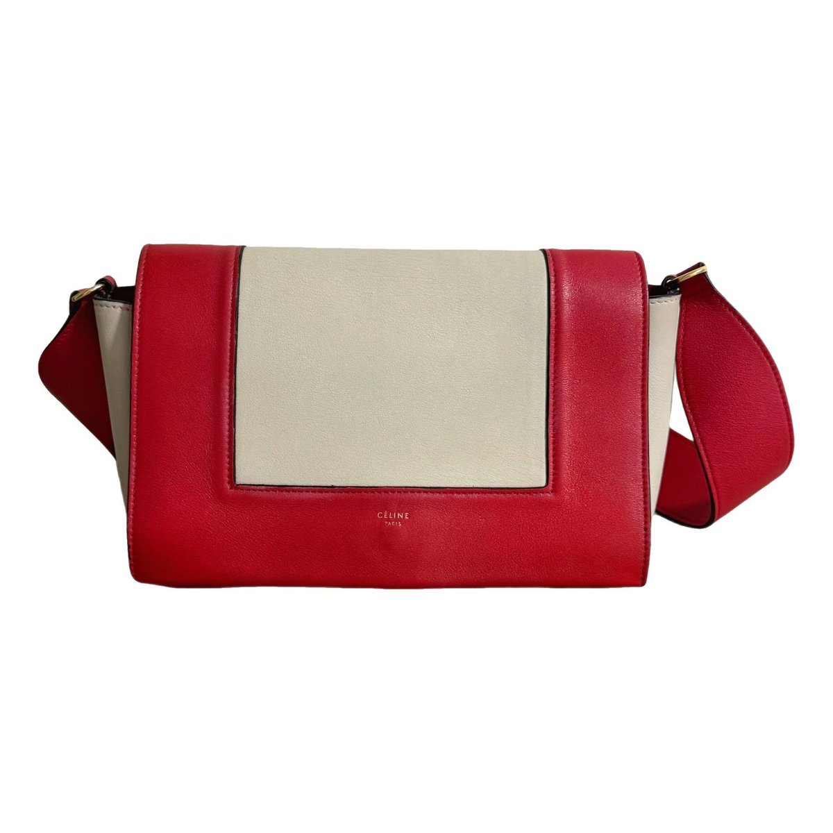 Frame leather handbag