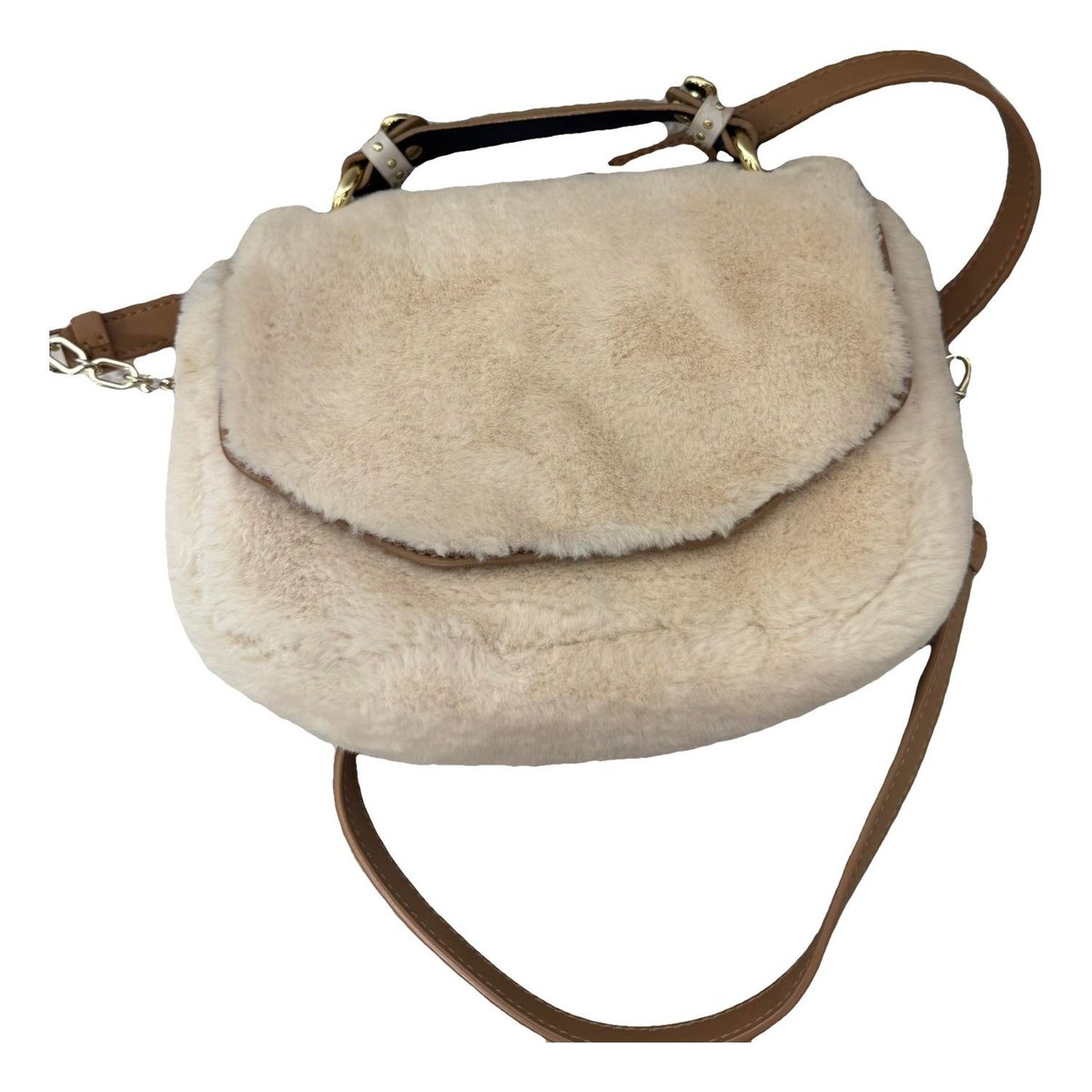 Faux fur crossbody bag