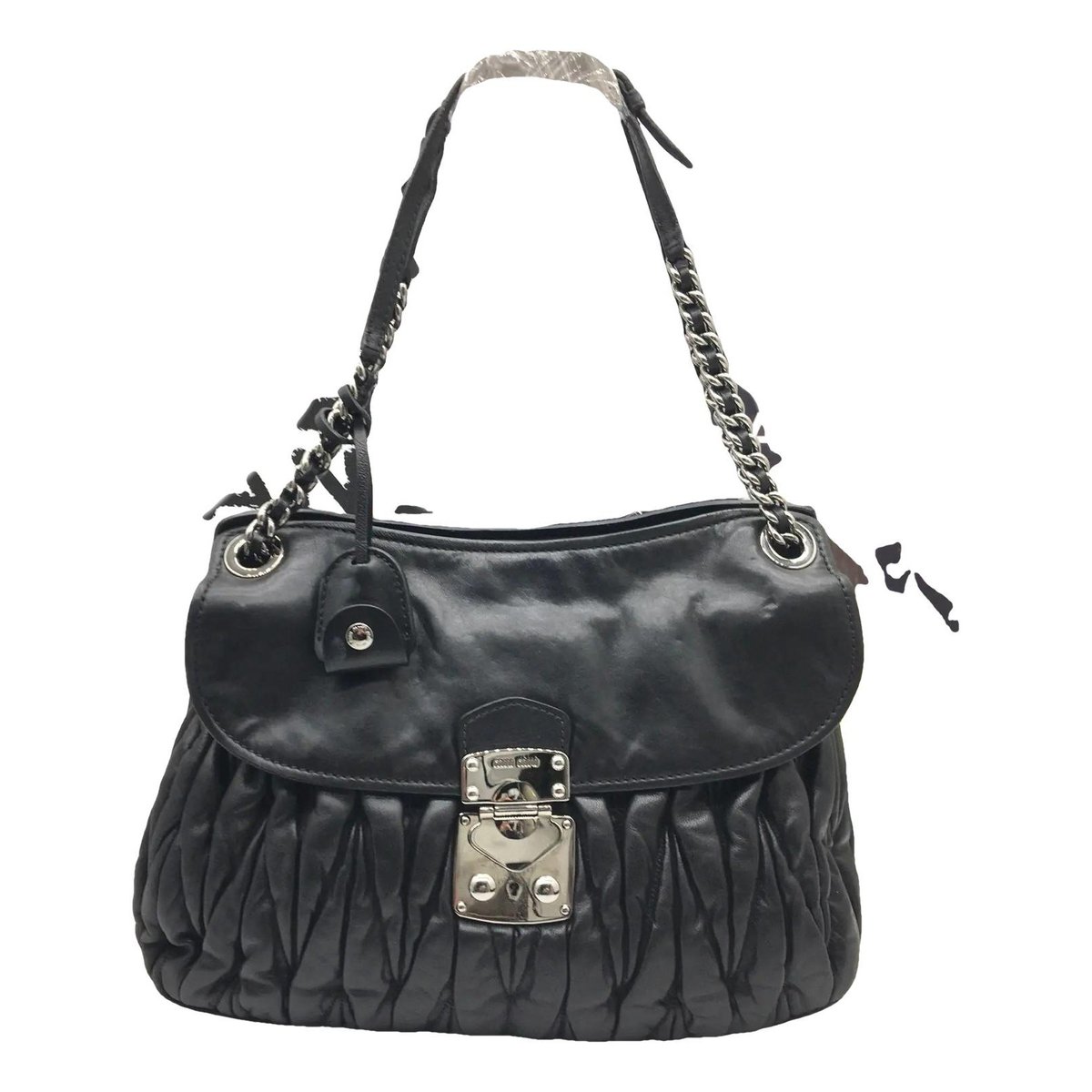 Matelassé leather handbag