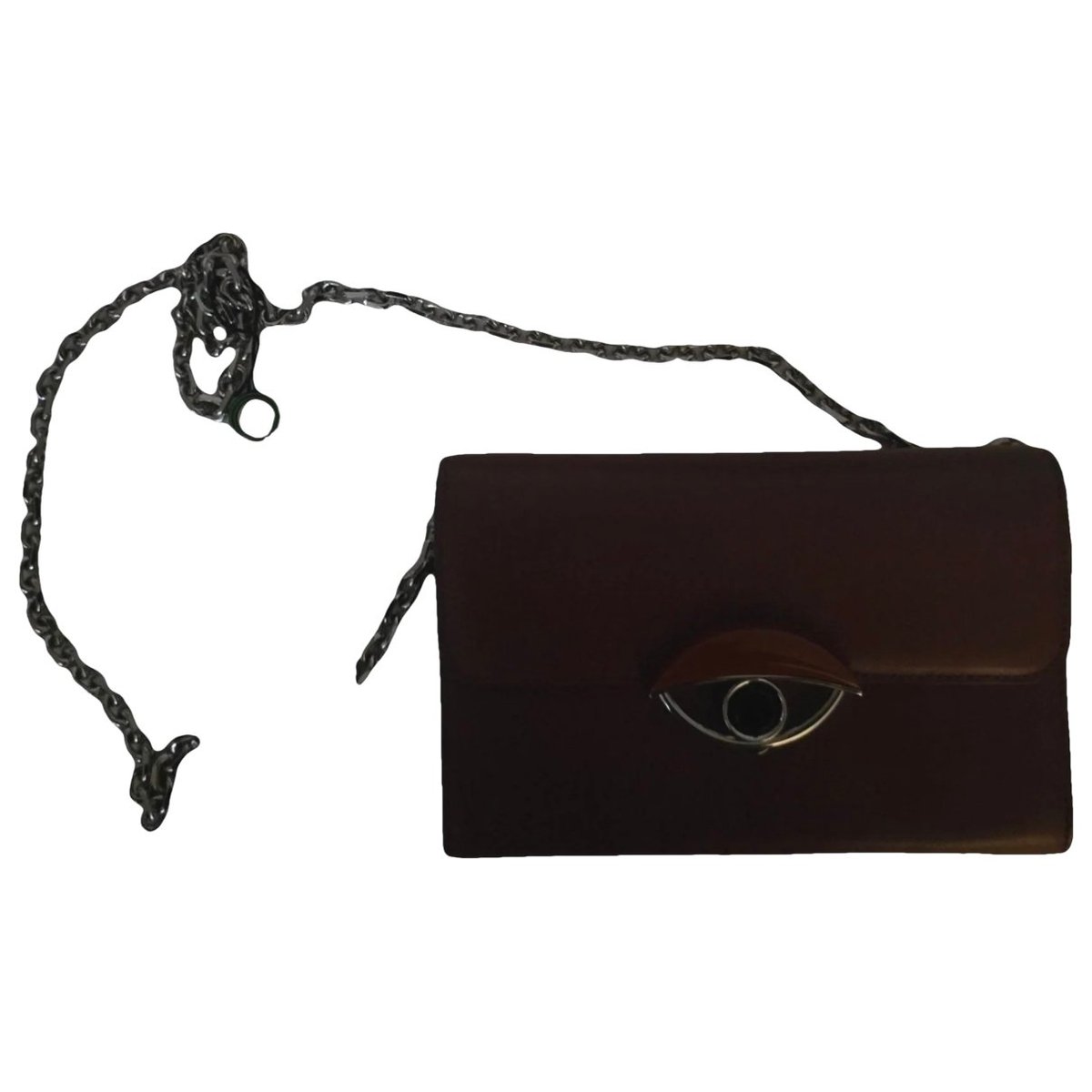 Leather clutch bag