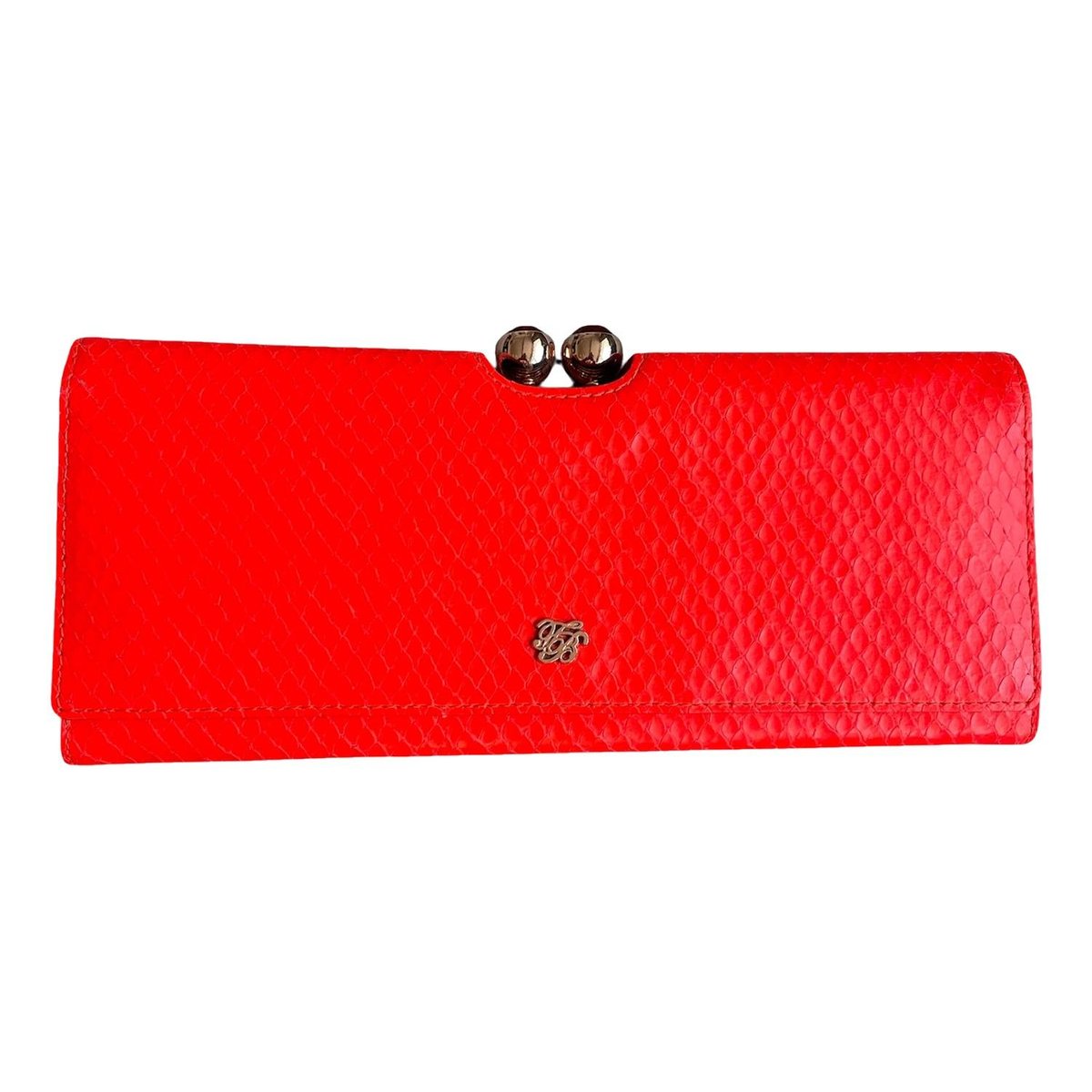Leather clutch bag