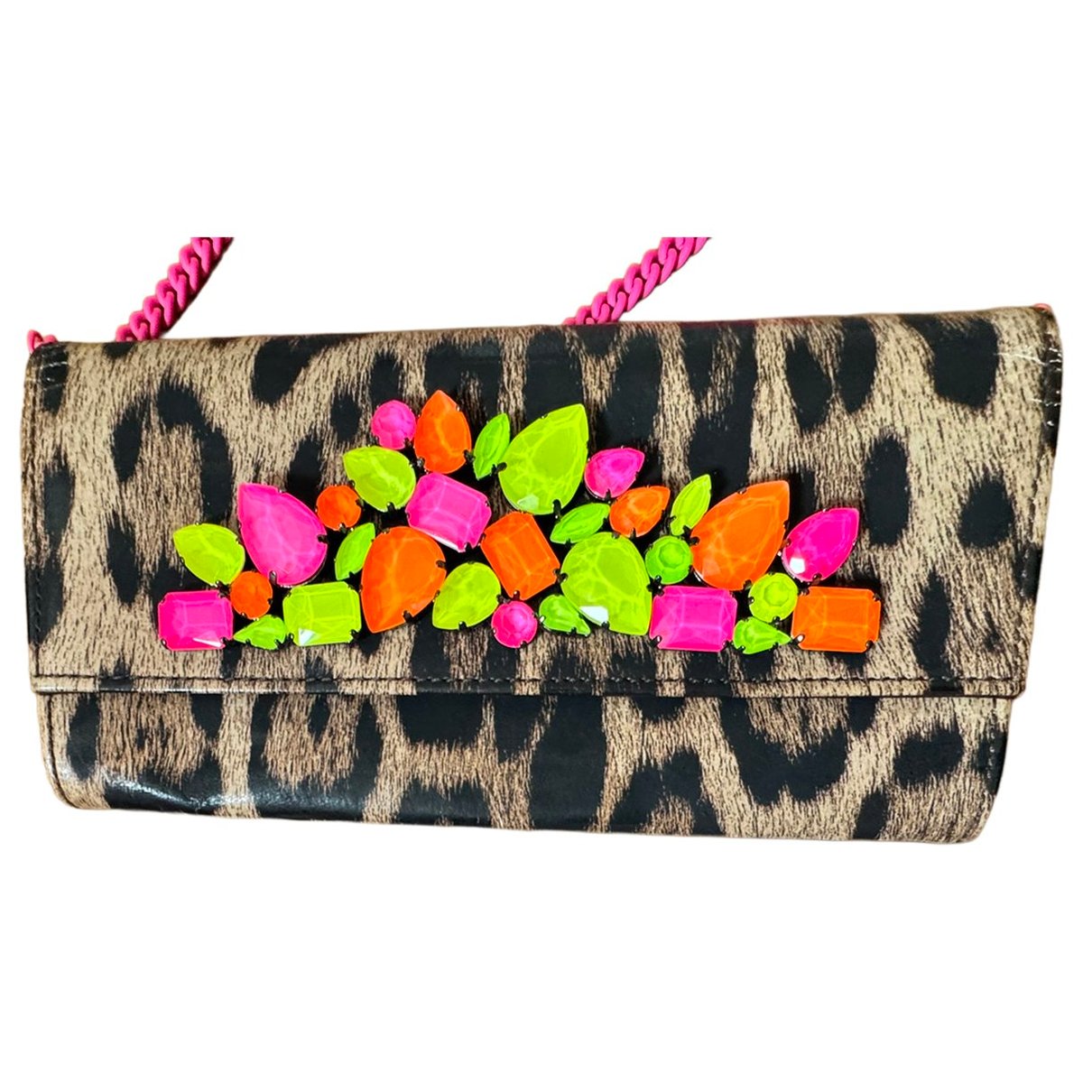 Leather clutch bag