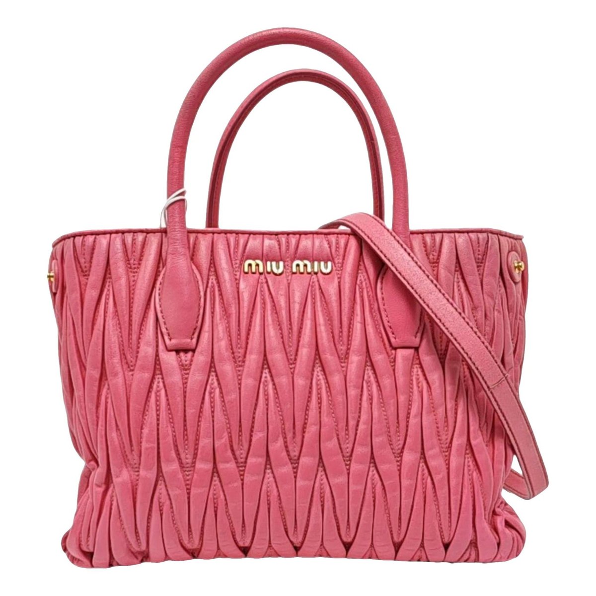 Miu Crystal leather crossbody bag