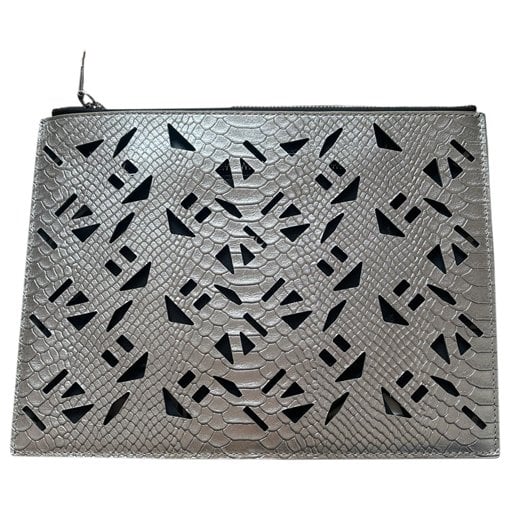 Leather clutch bag