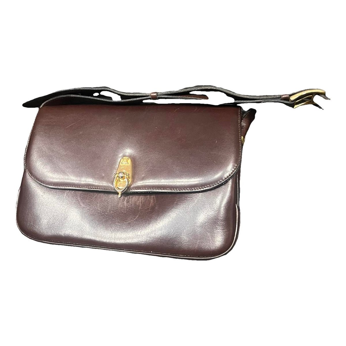 Trotteur leather clutch bag