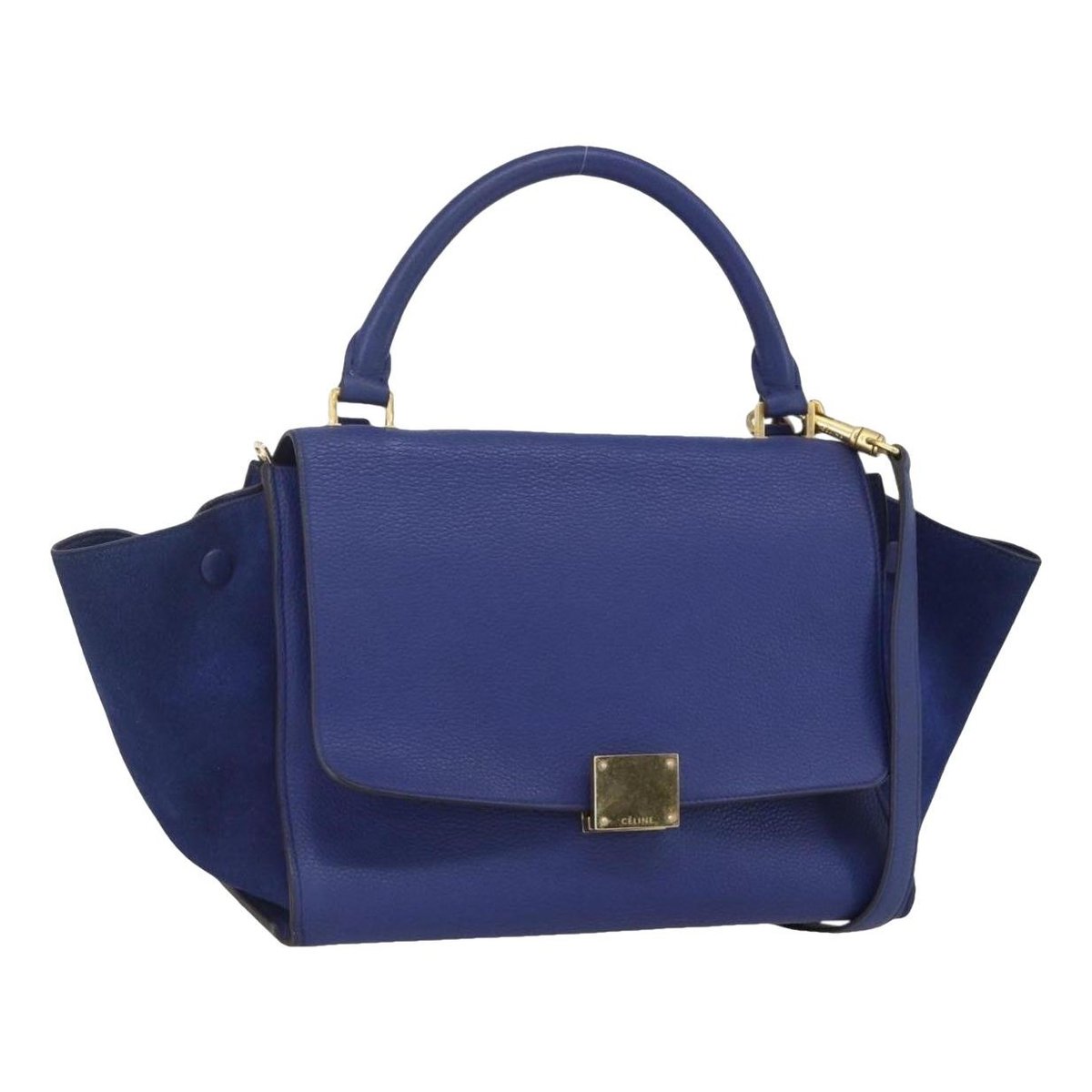 Trapèze leather handbag