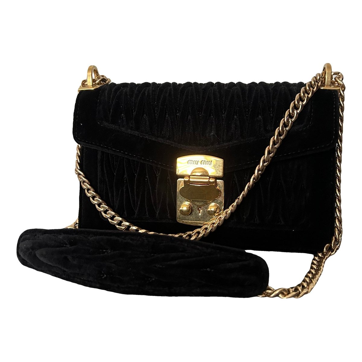 Miu Confidential velvet handbag