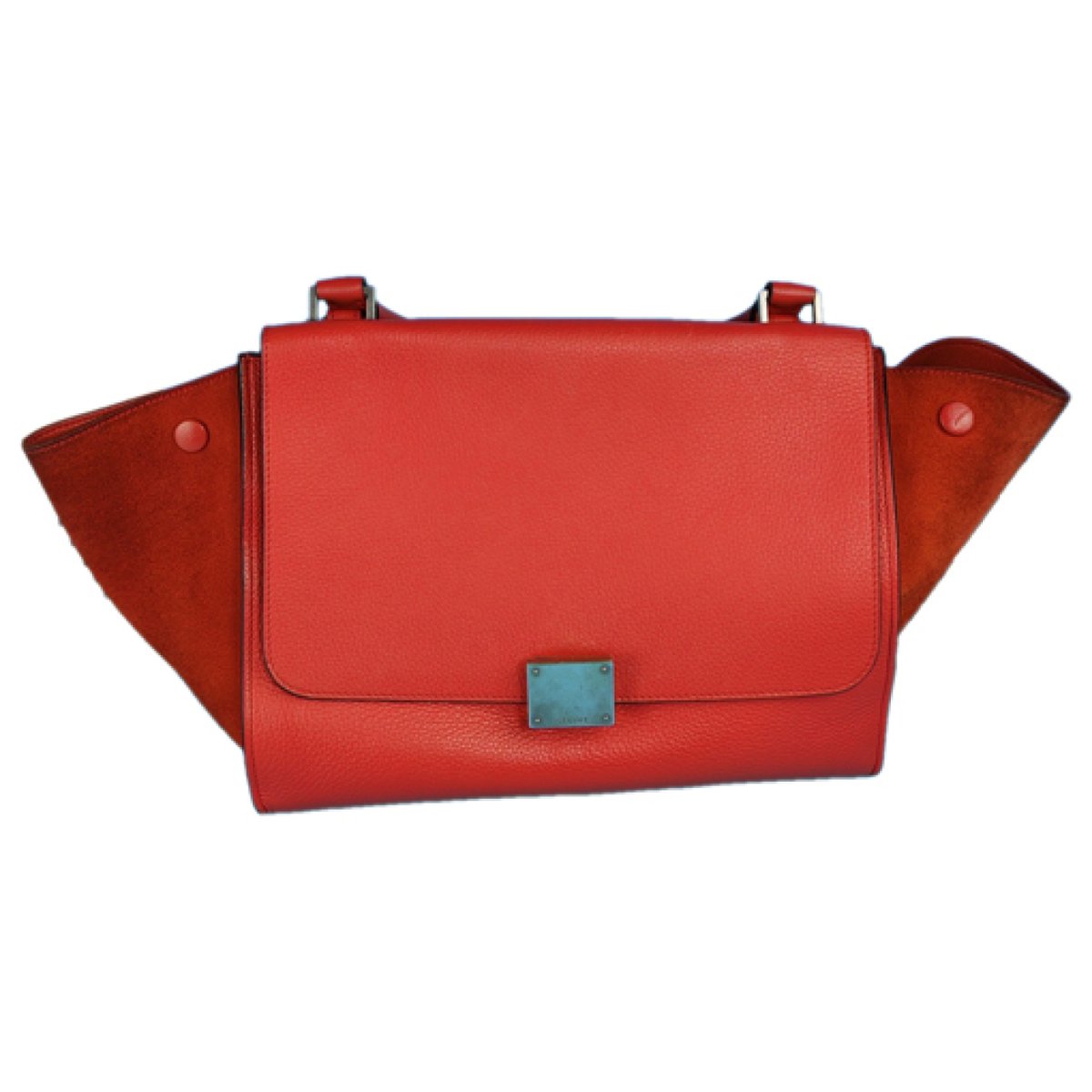 Trapèze leather handbag