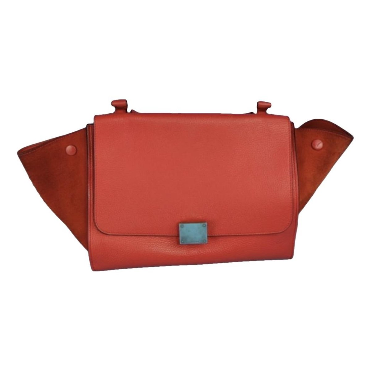 Trapèze leather handbag