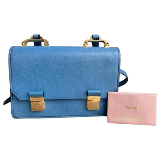 Madras leather crossbody bag