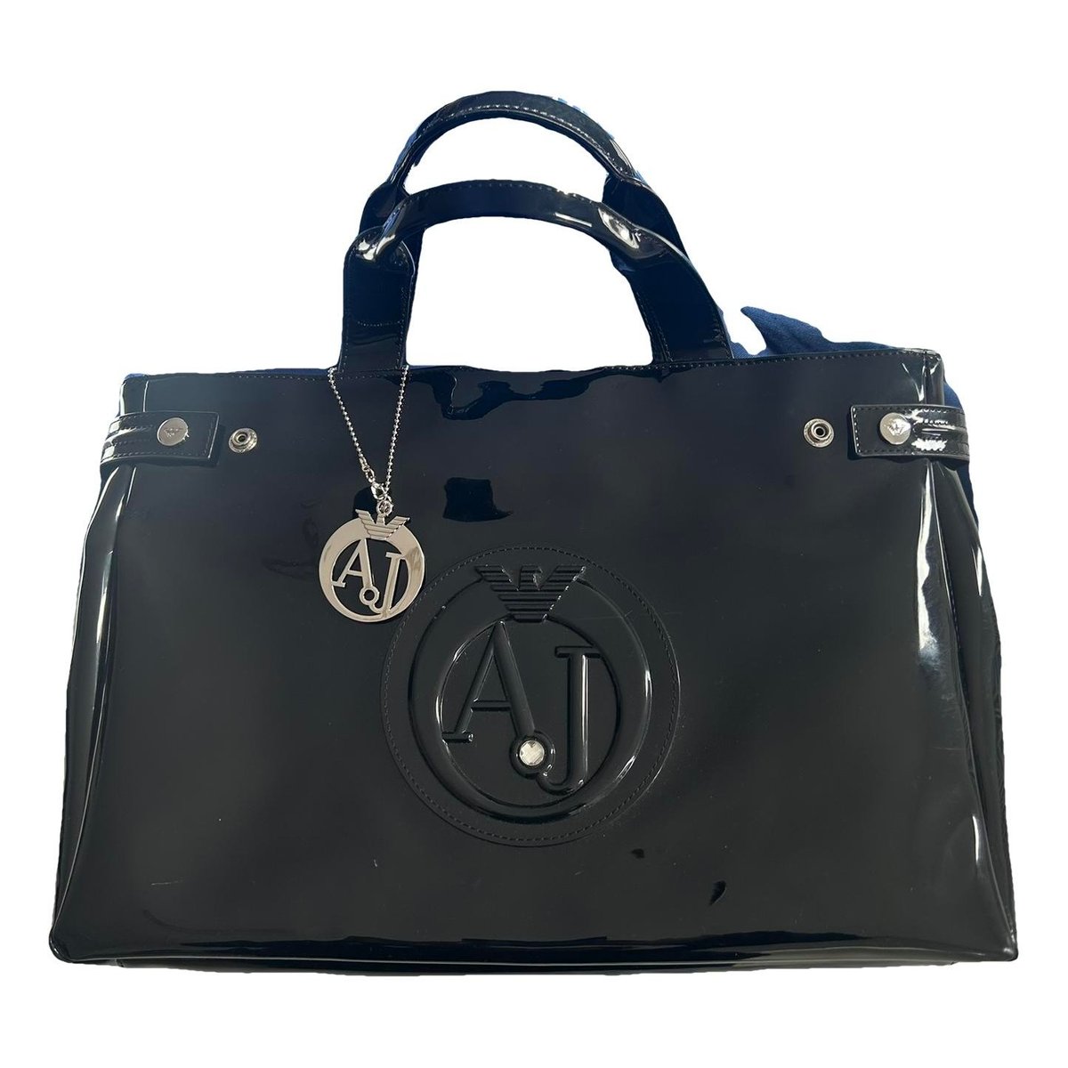 Patent leather handbag