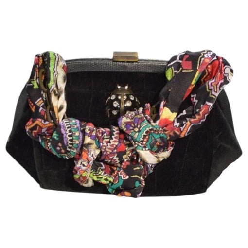 Velvet handbag