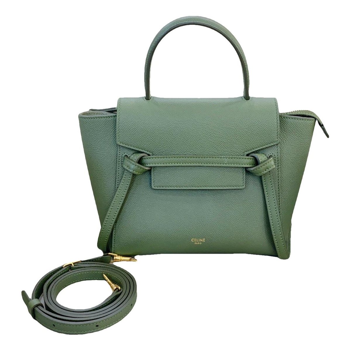 Belt leather handbag