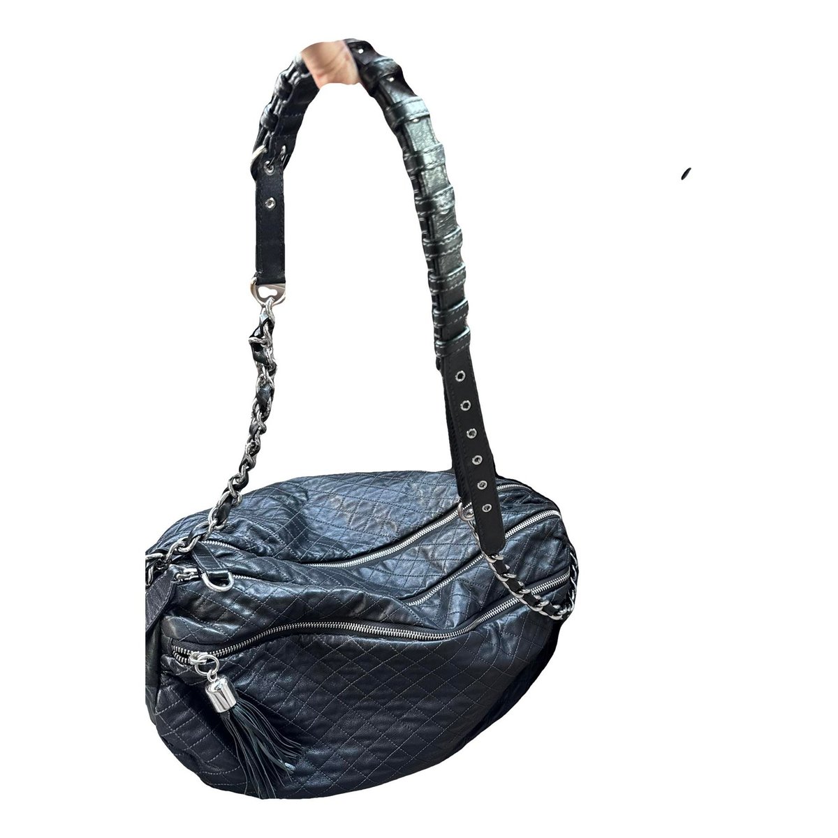 Leather clutch bag