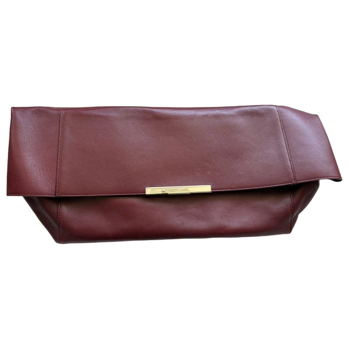 Bridge Lock leather clutch bag
