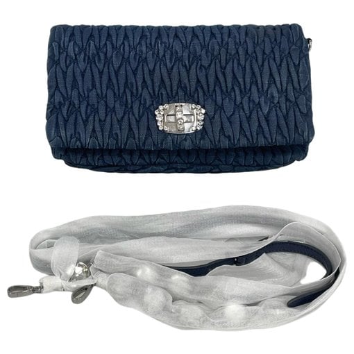 Miu Crystal cloth handbag