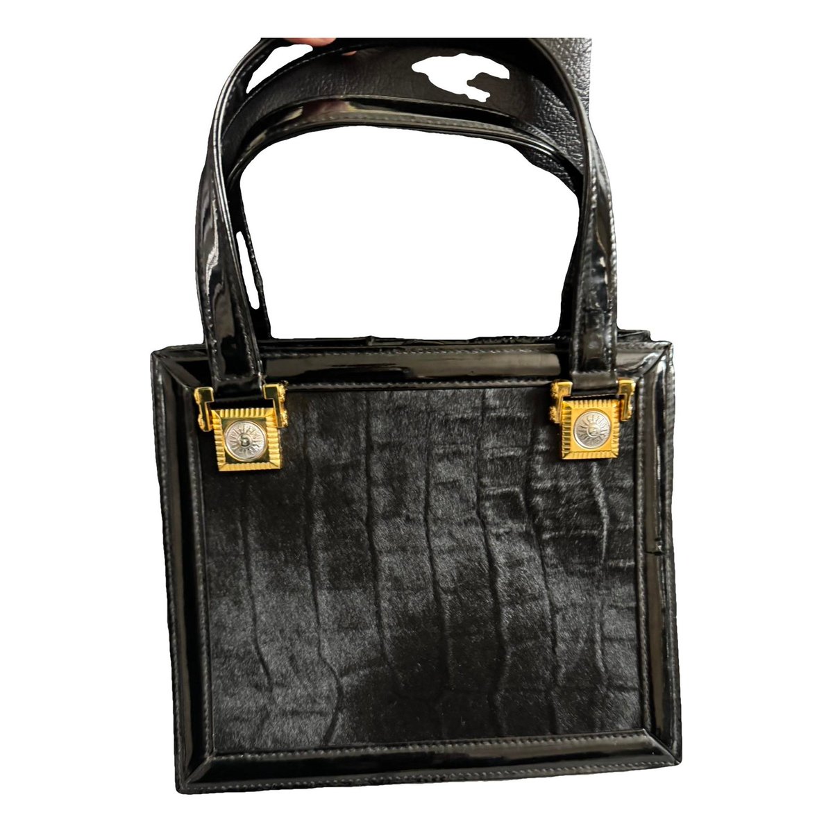 Patent leather tote