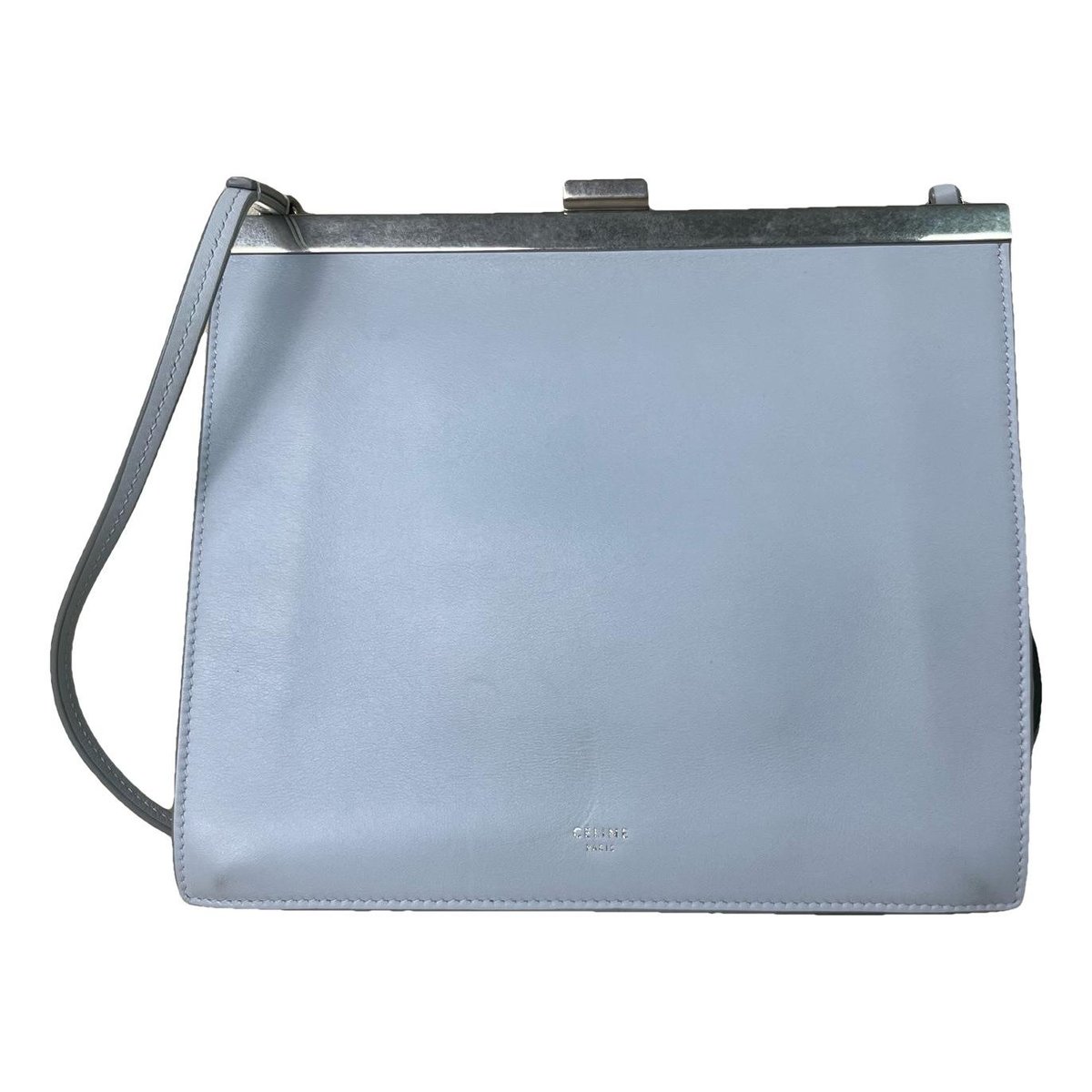 Clasp leather crossbody bag