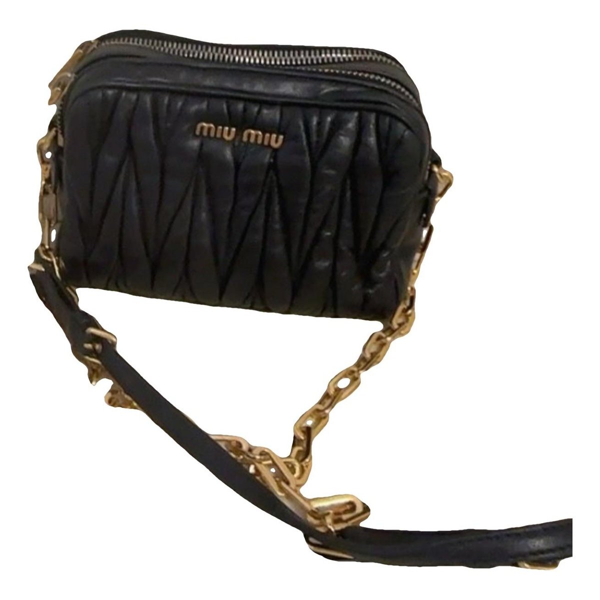 Matelassé leather handbag