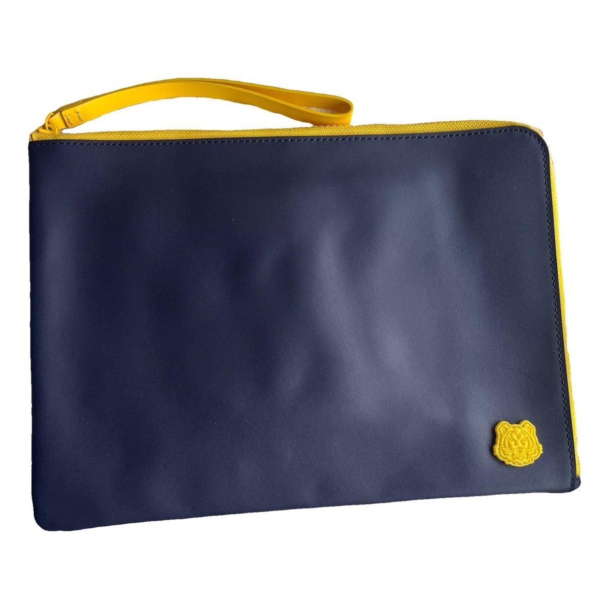 Tiger leather clutch bag